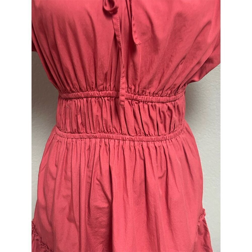 J. Crew Women's XS Standard Red Chic Tiered Knee Length Party Dress - Picture 3 of 9